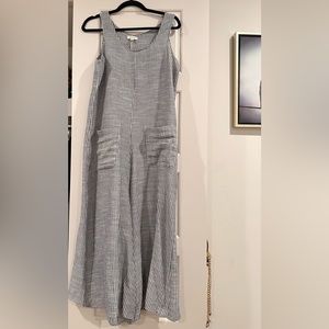Max studio Linen striped jumpsuit